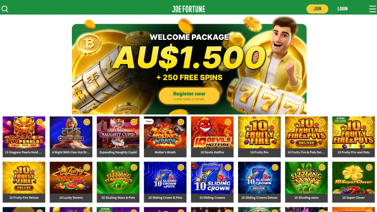 Joe Fortune mobile casino app